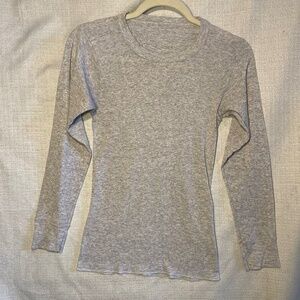 Gray Long Sleeve Women's Top